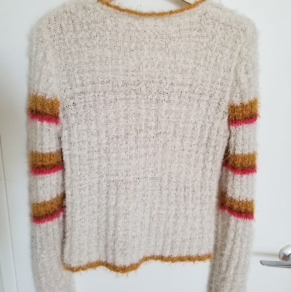 Moral Fiber Striped Eyelash Sweater - Picture 2 of 3